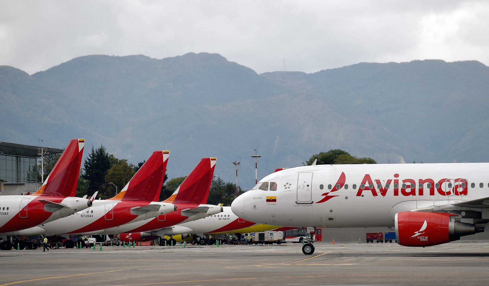 An Avianca plane taxis the tarmac at El Dorado International Airport in Bogota, on May 14, 2022. (Photo by DANIEL MUNOZ / AFP) (Photo by DANIEL MUNOZ/AFP via Getty Images)